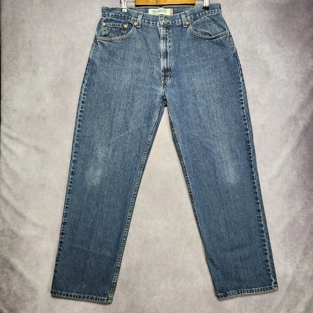 Vtg Levis 550 Relaxed Fit Jeans Mens 36‎ 38x32 Blue Medium Wash Vintage Tapered